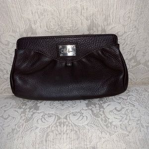 Chocolate brown Cole Haan clutch